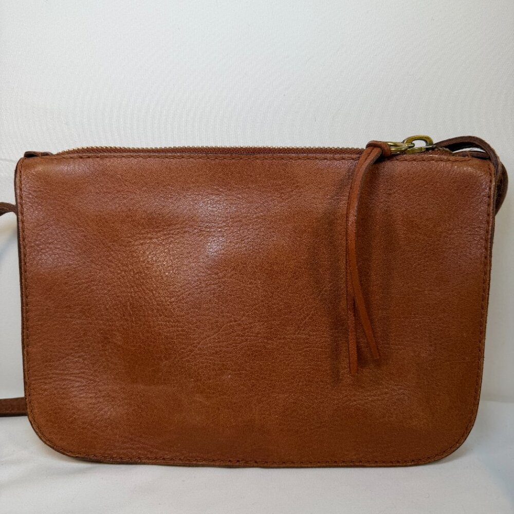 MADEWELL The Simple Crossbody Bag English Saddle Tan Leather - Picture 6 of 14